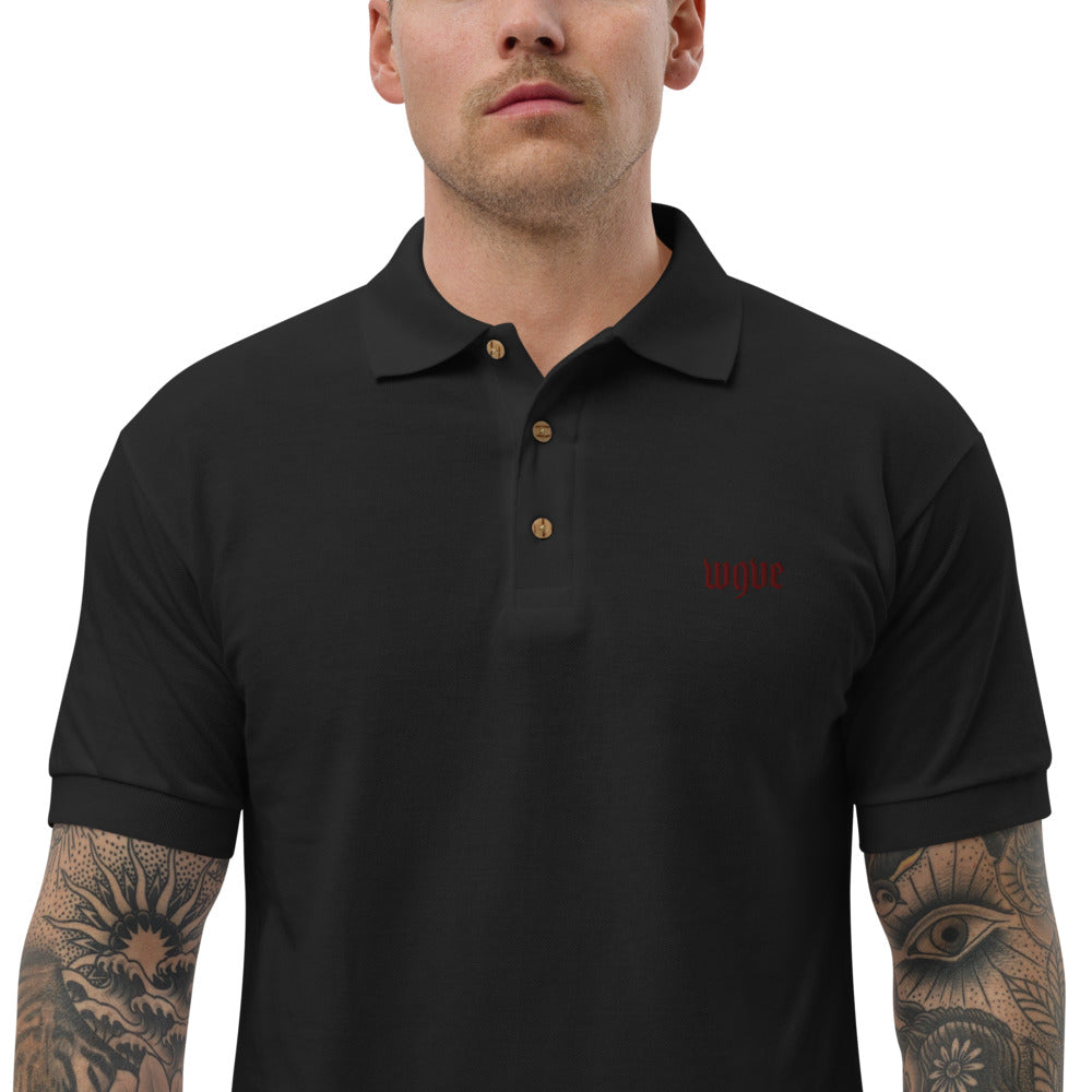 W9VE Red Polo Brodé