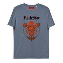 Charger l&#39;image dans la galerie, ROCKSTAR RED SKULL T-shirt unisexe en coton biologique
