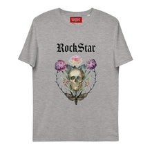 Charger l&#39;image dans la galerie, ROCKSTAR SKULL T-shirt unisexe en coton biologique
