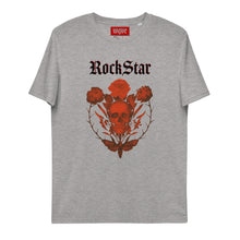 Charger l&#39;image dans la galerie, ROCKSTAR RED SKULL T-shirt unisexe en coton biologique
