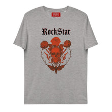 Charger l&#39;image dans la galerie, ROCKSTAR RED SKULL T-shirt unisexe en coton biologique
