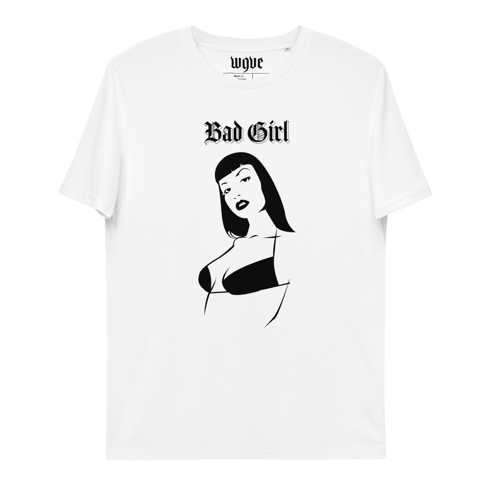 BAD GIRL T-shirt unisexe en coton biologique