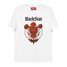 Charger l&#39;image dans la galerie, ROCKSTAR RED SKULL T-shirt unisexe en coton biologique
